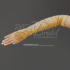 Gathered Shiny Satin Fingerless Gloves with Floral Embroidery Lace, Sequins & Pearls - Image 18