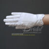 Girl's Satin Gloves with Scalloped trim & Pearl Accents