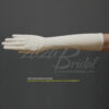 15.5" Long Stretch Dull Matte Satin Dress Gloves Below-the-Elbow Length/No Shine - Image 4