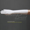 15.5" Long Stretch Dull Matte Satin Dress Gloves Below-the-Elbow Length/No Shine