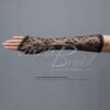Elegant Flower Pattern Fingerless Lace Gloves Below-the-Elbow Length - Image 3