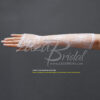 Elegant Flower Pattern Fingerless Lace Gloves Below-the-Elbow Length - Image 2