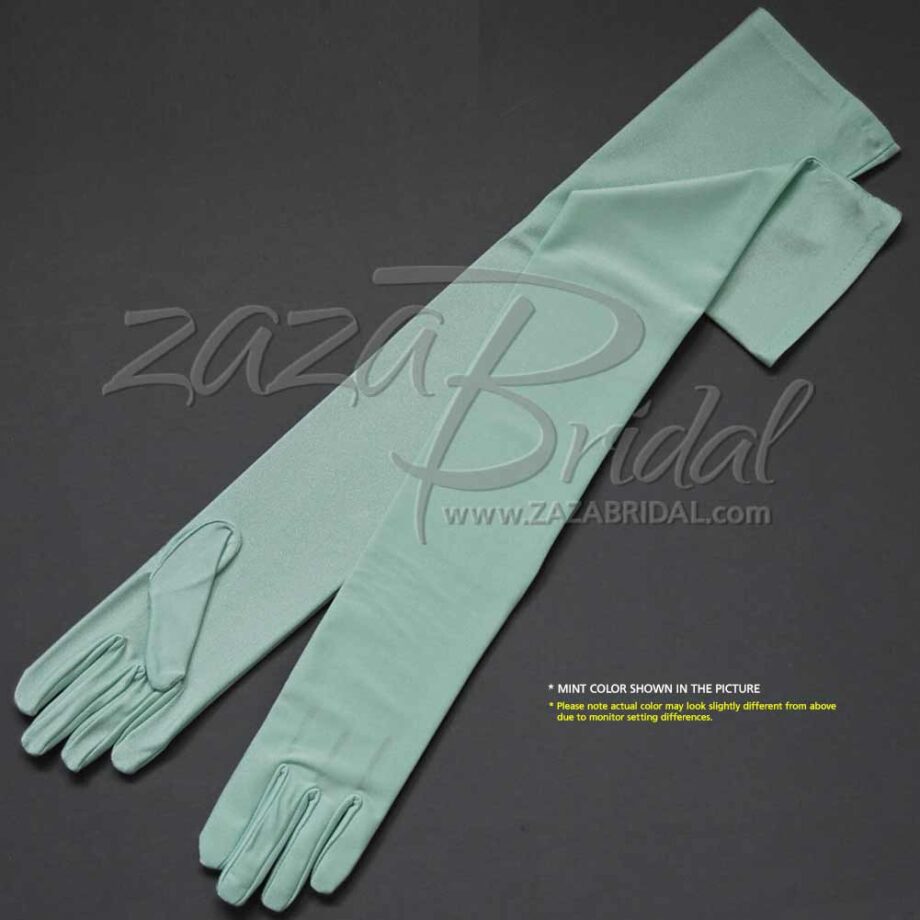 235″ Long 4 Way Stretch Matte Finish Satin Dress Gloves Opera Length 16bl 7713