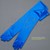 19.5" Long Shiny Stretch Satin Dress Gloves 12BL - Image 6