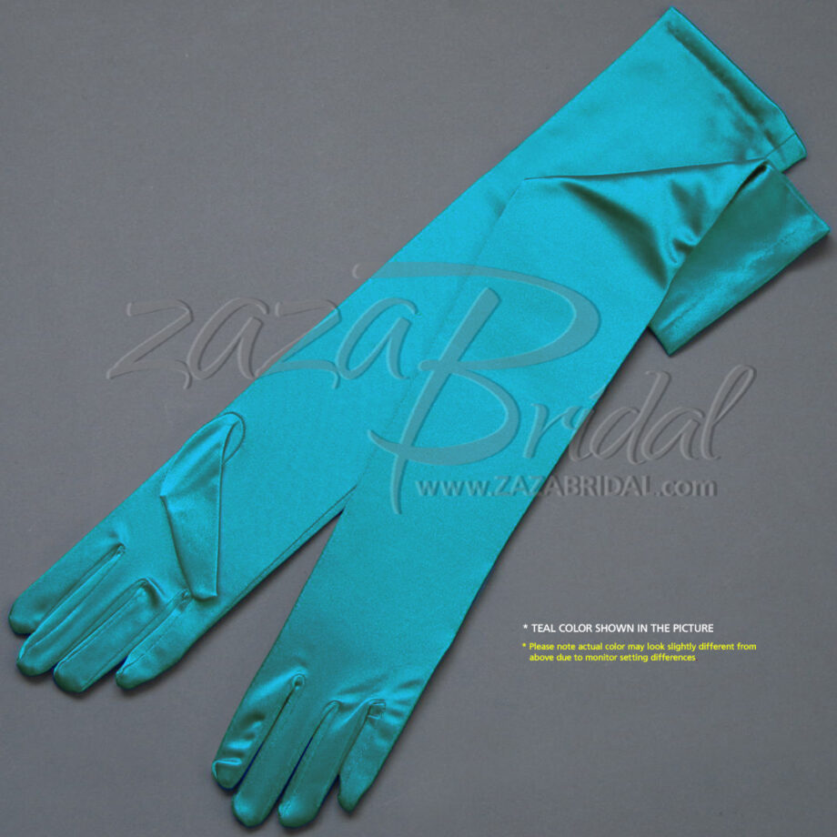 Glänzende Stretch-Satin-Handschuhe (ca. 49,5 Cm) – Eleganter Abendlook In Einheitsgröße