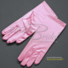Shiny Stretch Satin Dress Gloves 2BL - Wrist Length - Image 9
