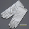 Shiny Stretch Satin Dress Gloves 2BL - Wrist Length - Image 5
