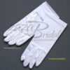 Shiny Stretch Satin Dress Gloves 2BL - Wrist Length - Image 2