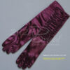 Gathered Shiny Stretch Satin Dress Gloves - Image 7