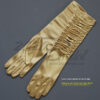 Gathered Shiny Stretch Satin Dress Gloves