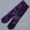 Gathered Shiny Stretch Satin Dress Gloves - Image 5