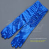 Gathered Shiny Stretch Satin Dress Gloves - Image 4